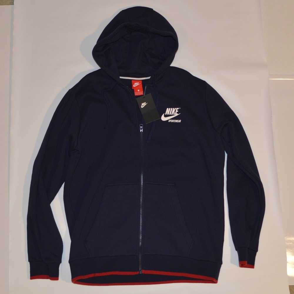 Nike Sportswear Zip Up Hoodie Jacket Navy Blue